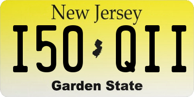 NJ license plate I50QII