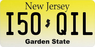 NJ license plate I50QIL