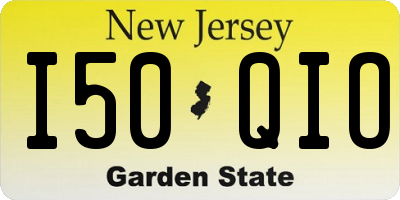 NJ license plate I50QIO