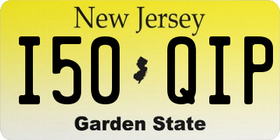 NJ license plate I50QIP