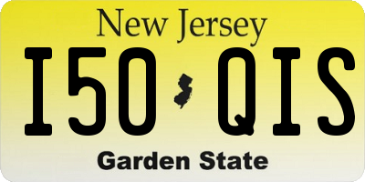NJ license plate I50QIS