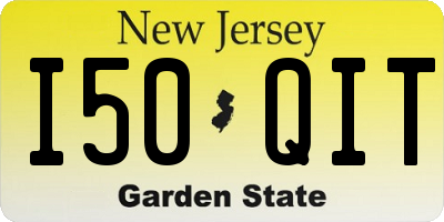 NJ license plate I50QIT