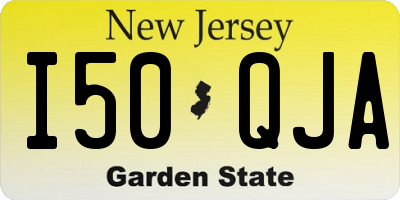 NJ license plate I50QJA
