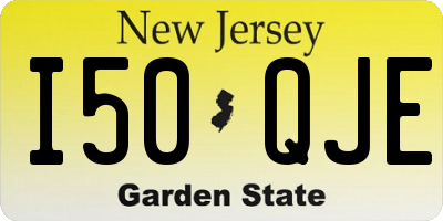 NJ license plate I50QJE