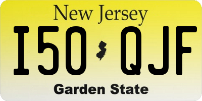 NJ license plate I50QJF