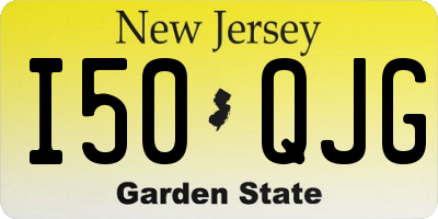 NJ license plate I50QJG