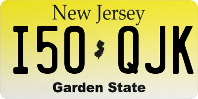 NJ license plate I50QJK