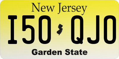 NJ license plate I50QJO