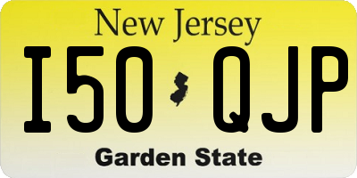 NJ license plate I50QJP
