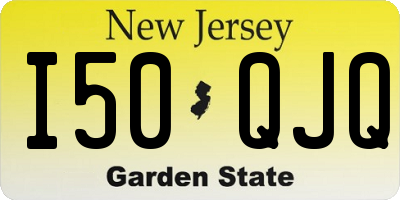 NJ license plate I50QJQ