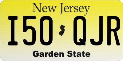 NJ license plate I50QJR