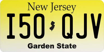NJ license plate I50QJV