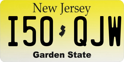 NJ license plate I50QJW