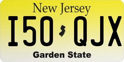 NJ license plate I50QJX