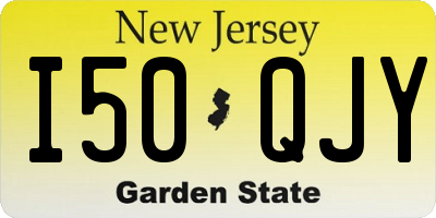 NJ license plate I50QJY