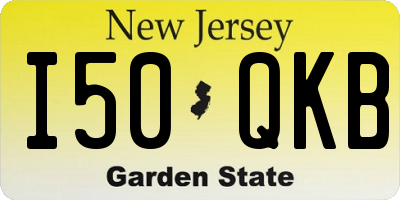 NJ license plate I50QKB