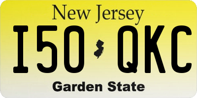NJ license plate I50QKC