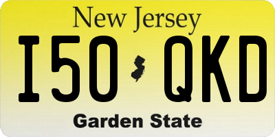 NJ license plate I50QKD