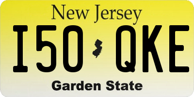 NJ license plate I50QKE