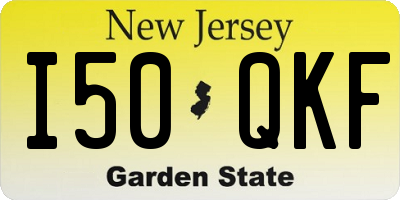 NJ license plate I50QKF