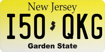 NJ license plate I50QKG