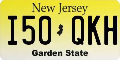 NJ license plate I50QKH