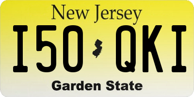 NJ license plate I50QKI