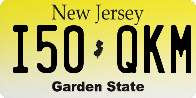 NJ license plate I50QKM