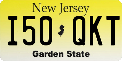 NJ license plate I50QKT