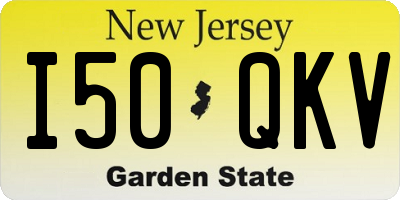 NJ license plate I50QKV