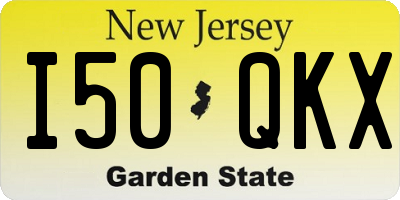 NJ license plate I50QKX