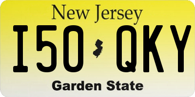 NJ license plate I50QKY