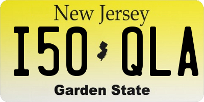 NJ license plate I50QLA