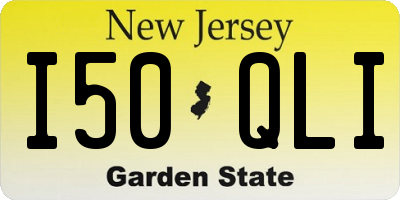 NJ license plate I50QLI