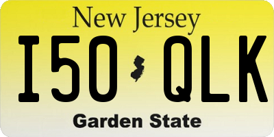 NJ license plate I50QLK