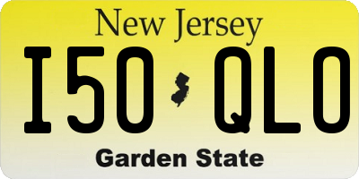 NJ license plate I50QLO