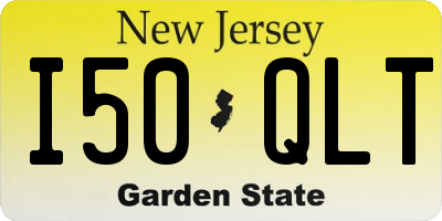 NJ license plate I50QLT
