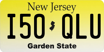NJ license plate I50QLU