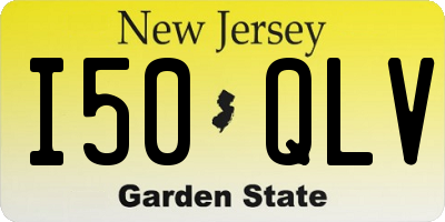 NJ license plate I50QLV