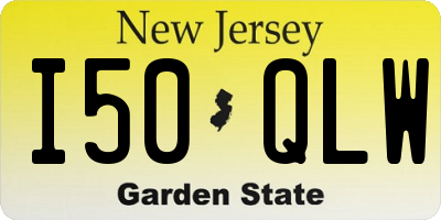 NJ license plate I50QLW