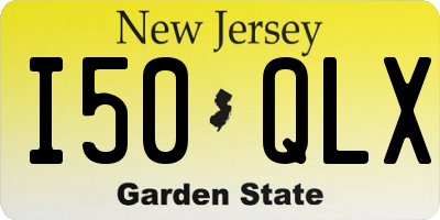 NJ license plate I50QLX
