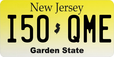 NJ license plate I50QME
