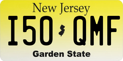 NJ license plate I50QMF