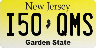 NJ license plate I50QMS