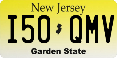 NJ license plate I50QMV