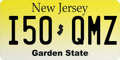NJ license plate I50QMZ