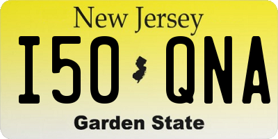NJ license plate I50QNA