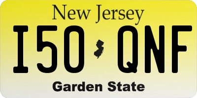 NJ license plate I50QNF