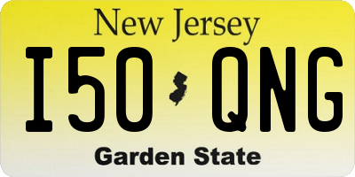 NJ license plate I50QNG