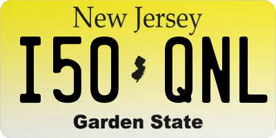 NJ license plate I50QNL